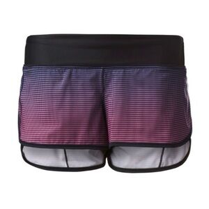 Lululemon Double Gradient Speed Short H2O Yum Yum Pink Alberta Lake Black Size 6